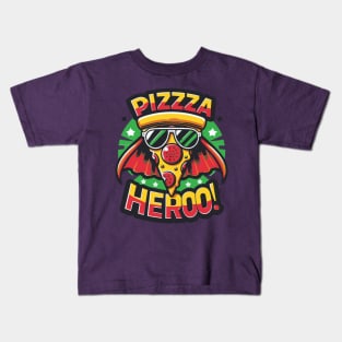 Pizza Kawaii Food Superhero Super Hero Tribute - anime cute cat japanese kawaii food kawaii animals children gift idea kids kid gift idea father Kids T-Shirt